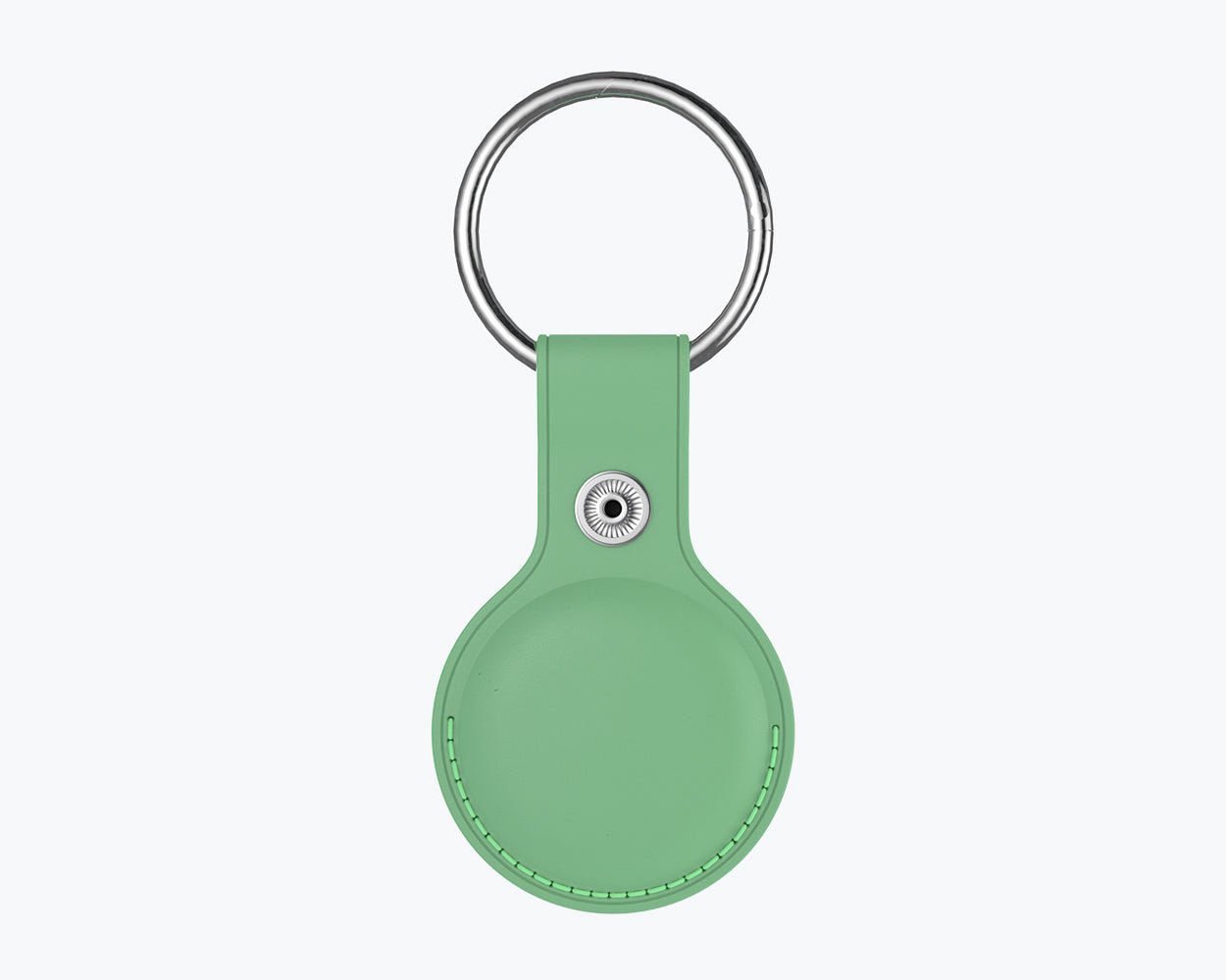 Metro Leather Apple Air Tag Case (x2) Pistachio Green - Snakehive UK