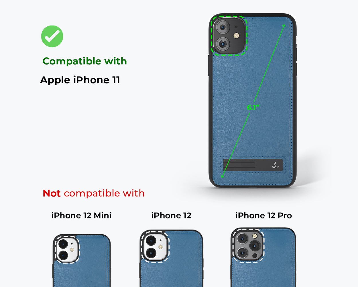 Metro Leather Case - Apple iPhone 11 / iPhone XR Pebble Grey Apple iPhone 11 - Snakehive UK