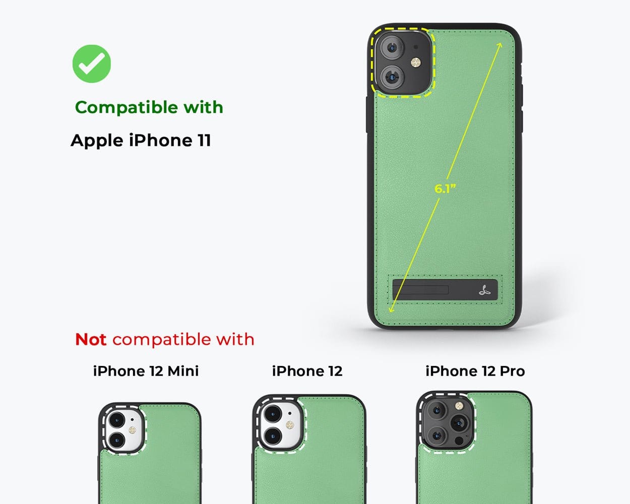 Metro Leather Case - Apple iPhone 11 / iPhone XR Pebble Grey Apple iPhone 11 - Snakehive UK
