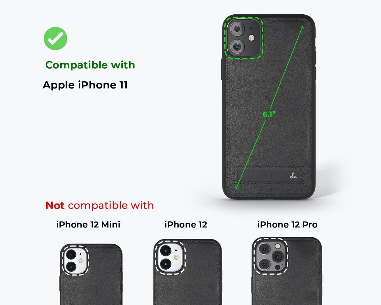 Metro Leather Case - Apple iPhone 11 / iPhone XR Pebble Grey Apple iPhone 11 - Snakehive UK