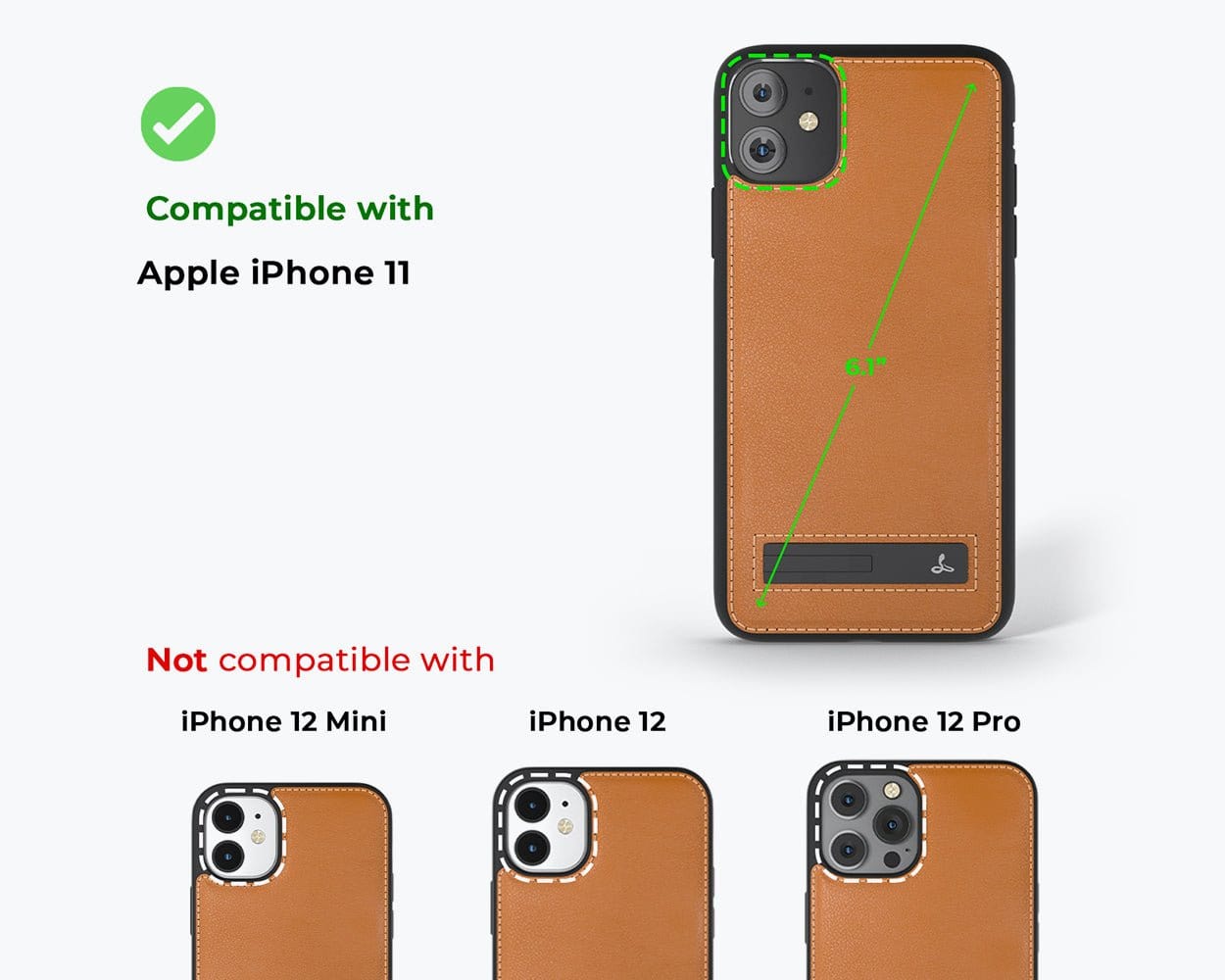 Metro Leather Case - Apple iPhone 11 / iPhone XR Pebble Grey Apple iPhone 11 - Snakehive UK