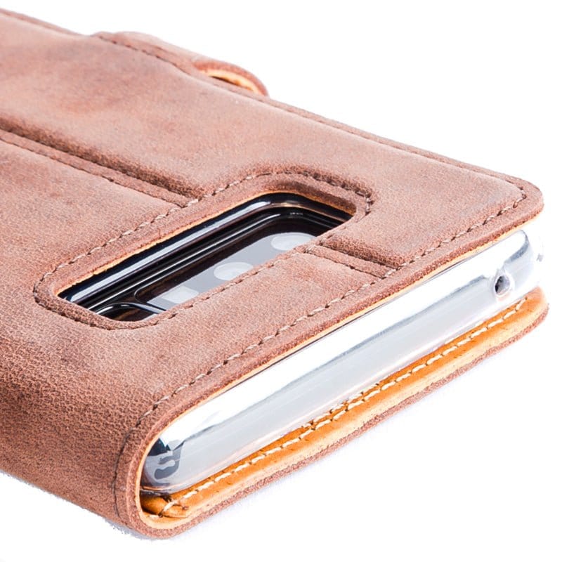 Samsung Galaxy Note 8 - Vintage Leather Wallet (Almost Perfect) Burnt Orange Samsung Galaxy Note 8 - Snakehive UK