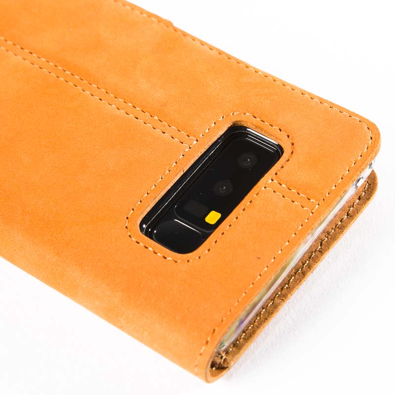 Samsung Galaxy Note 8 - Vintage Leather Wallet (Almost Perfect) Burnt Orange Samsung Galaxy Note 8 - Snakehive UK