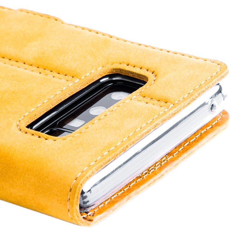 Samsung Galaxy Note 8 - Vintage Leather Wallet (Almost Perfect) Burnt Orange Samsung Galaxy Note 8 - Snakehive UK