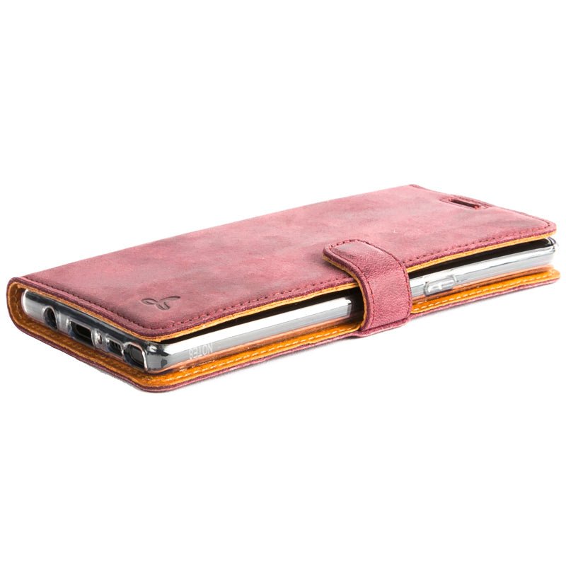 Samsung Galaxy Note 8 - Vintage Leather Wallet (Almost Perfect) Burnt Orange Samsung Galaxy Note 8 - Snakehive UK