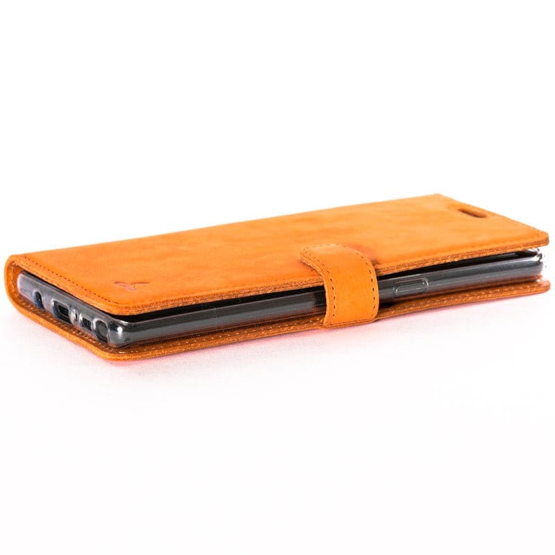 Samsung Galaxy Note 8 - Vintage Leather Wallet (Almost Perfect) Burnt Orange Samsung Galaxy Note 8 - Snakehive UK