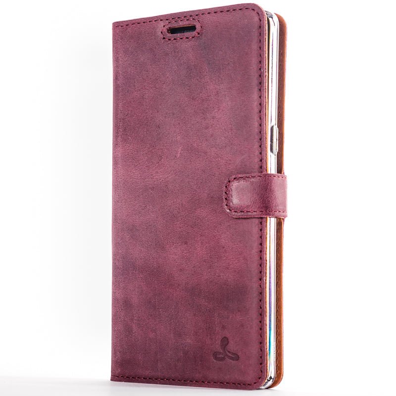 Samsung Galaxy Note 8 - Vintage Leather Wallet (Almost Perfect) Plum Samsung Galaxy Note 8 - Snakehive UK