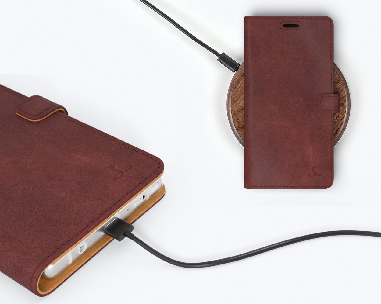 Samsung Galaxy Note 9 - Vintage Leather Wallet Plum Samsung Galaxy Note 9 - Snakehive UK