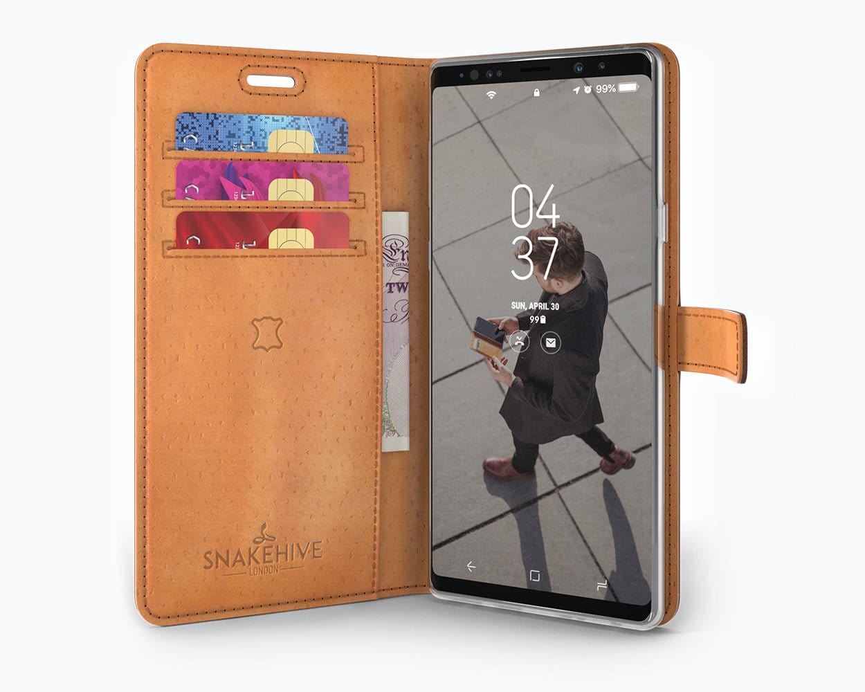 Samsung Galaxy Note 9 - Vintage Leather Wallet Plum Samsung Galaxy Note 9 - Snakehive UK
