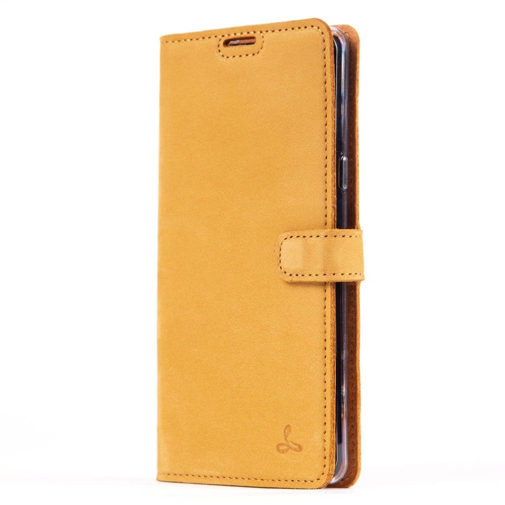 Samsung Galaxy S10 5G - Vintage Leather Wallet (Almost Perfect) Honey Gold Samsung Galaxy S105G - Snakehive UK