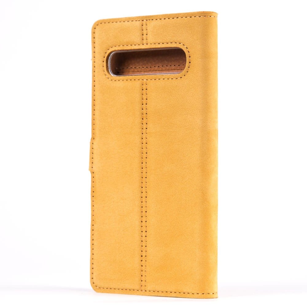Samsung Galaxy S10 5G - Vintage Leather Wallet (Almost Perfect) Honey Gold Samsung Galaxy S105G - Snakehive UK