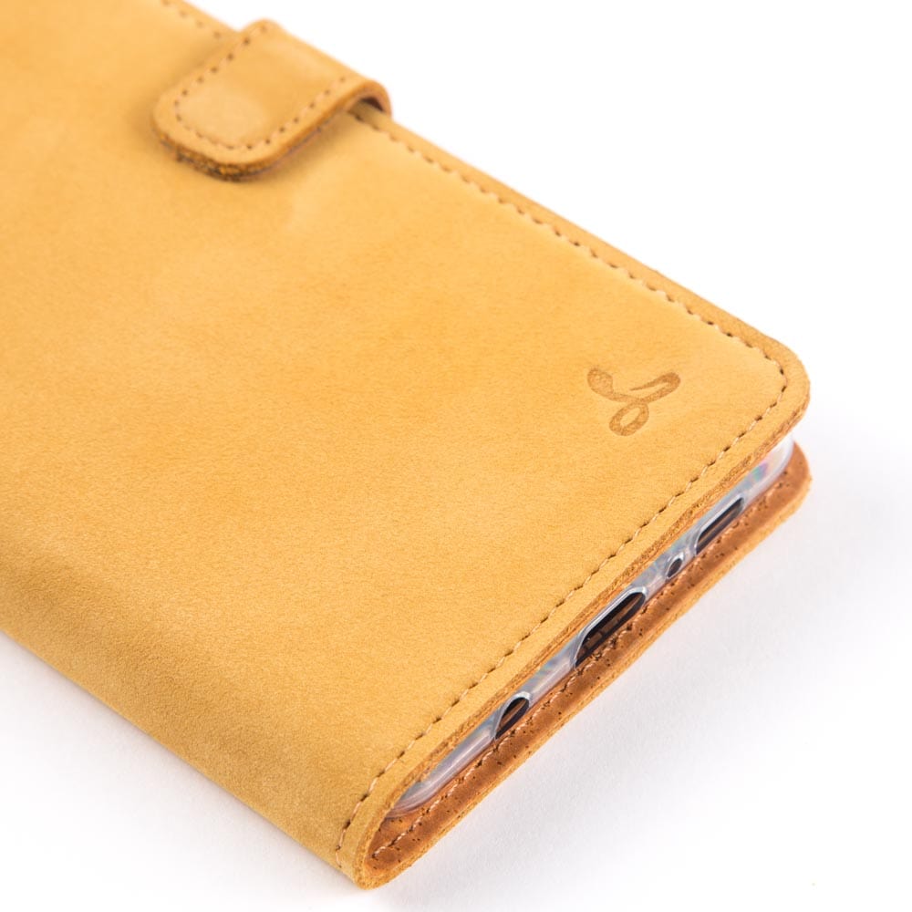 Samsung Galaxy S10 5G - Vintage Leather Wallet (Almost Perfect) Honey Gold Samsung Galaxy S105G - Snakehive UK