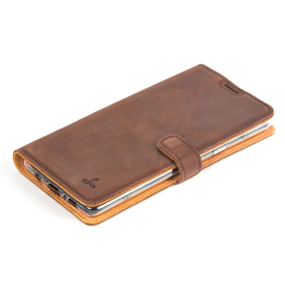 Samsung Galaxy S10 5G - Vintage Leather Wallet (Almost Perfect) Honey Gold Samsung Galaxy S105G - Snakehive UK