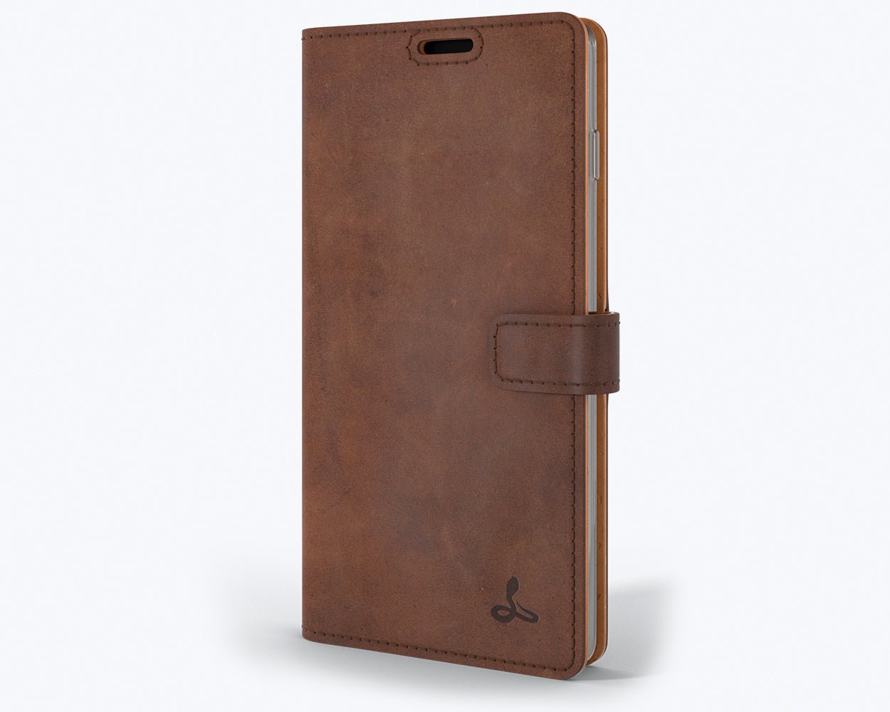 Samsung Galaxy S10 Plus - Vintage Leather Wallet (Almost Perfect) Chestnut Brown Samsung Galaxy S10 Plus - Snakehive UK