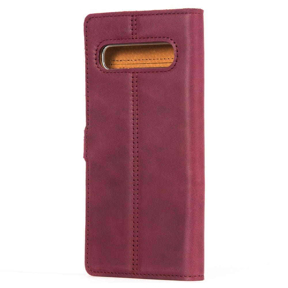 Samsung Galaxy S10 - Vintage Leather Wallet (Almost Perfect) Honey Gold Samsung Galaxy S10 - Snakehive UK