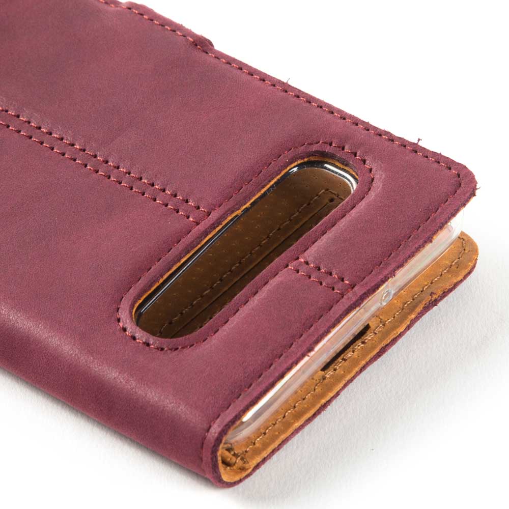 Samsung Galaxy S10 - Vintage Leather Wallet (Almost Perfect) Honey Gold Samsung Galaxy S10 - Snakehive UK
