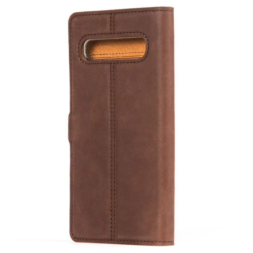 Samsung Galaxy S10 - Vintage Leather Wallet (Almost Perfect) Honey Gold Samsung Galaxy S10 - Snakehive UK
