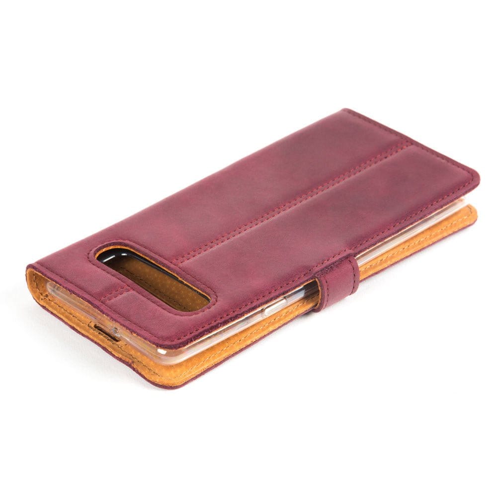 Samsung Galaxy S10 - Vintage Leather Wallet (Almost Perfect) Honey Gold Samsung Galaxy S10 - Snakehive UK