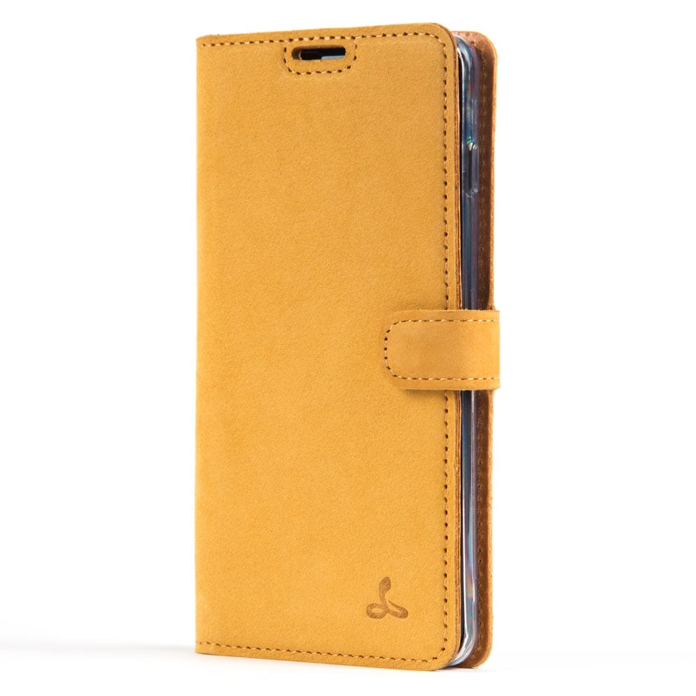 Samsung Galaxy S10 - Vintage Leather Wallet (Almost Perfect) Honey Gold Samsung Galaxy S10 - Snakehive UK