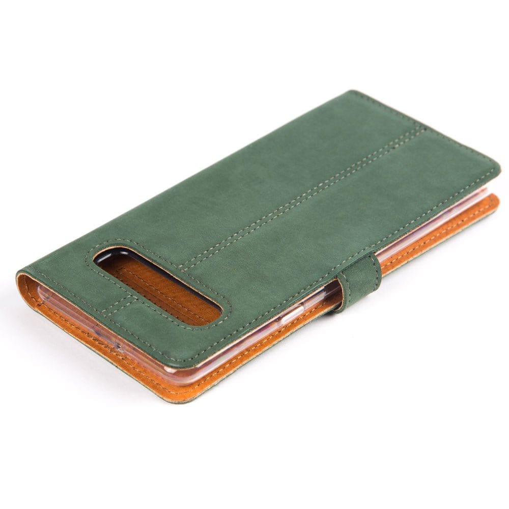 Samsung Galaxy S10 - Vintage Leather Wallet (Almost Perfect) Honey Gold Samsung Galaxy S10 - Snakehive UK