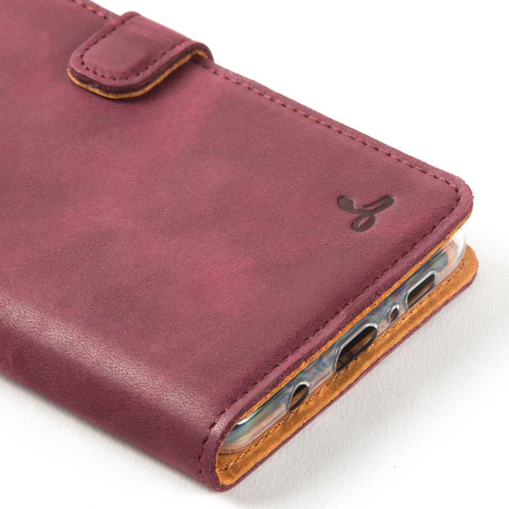 Samsung Galaxy S10 - Vintage Leather Wallet (Almost Perfect) Honey Gold Samsung Galaxy S10 - Snakehive UK