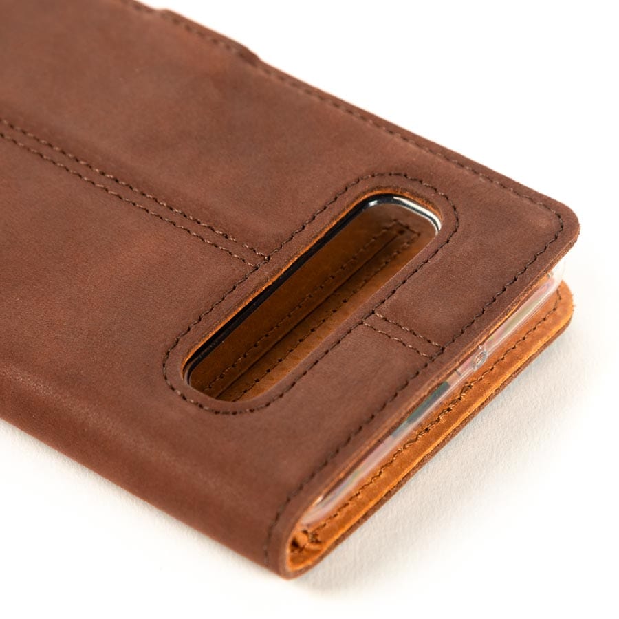 Samsung Galaxy S10 - Vintage Leather Wallet Bottle Green Samsung Galaxy S10 - Snakehive UK