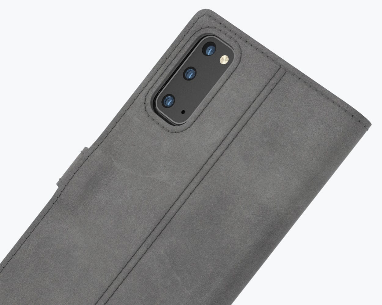 Samsung Galaxy S20 FE - Vintage Leather Wallet (Almost Perfect) Grey - Snakehive UK