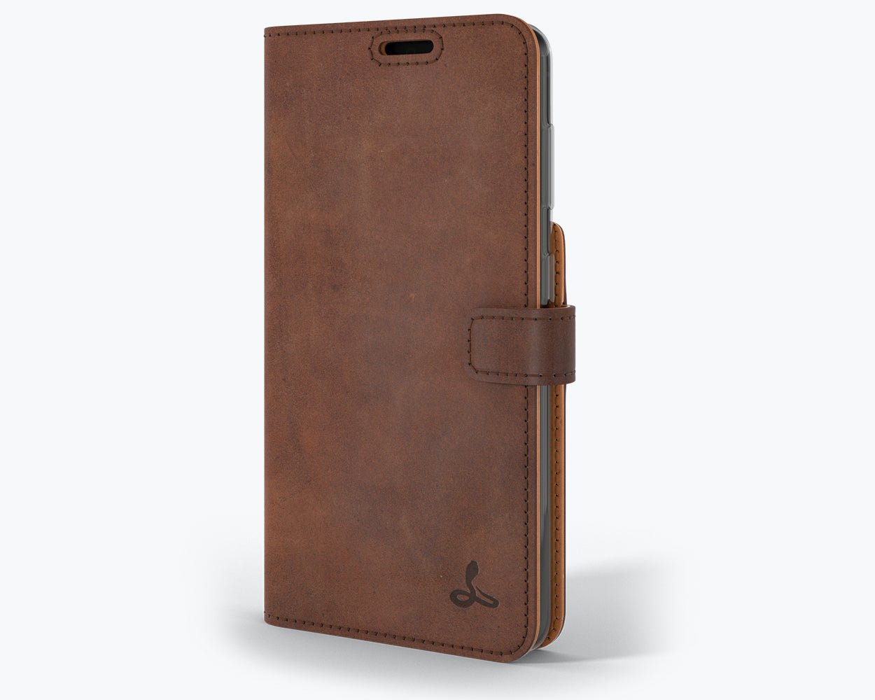 Samsung Galaxy S21 - Vintage Leather Wallet (Almost Perfect) Chestnut Brown Samsung Galaxy S21 - Snakehive UK