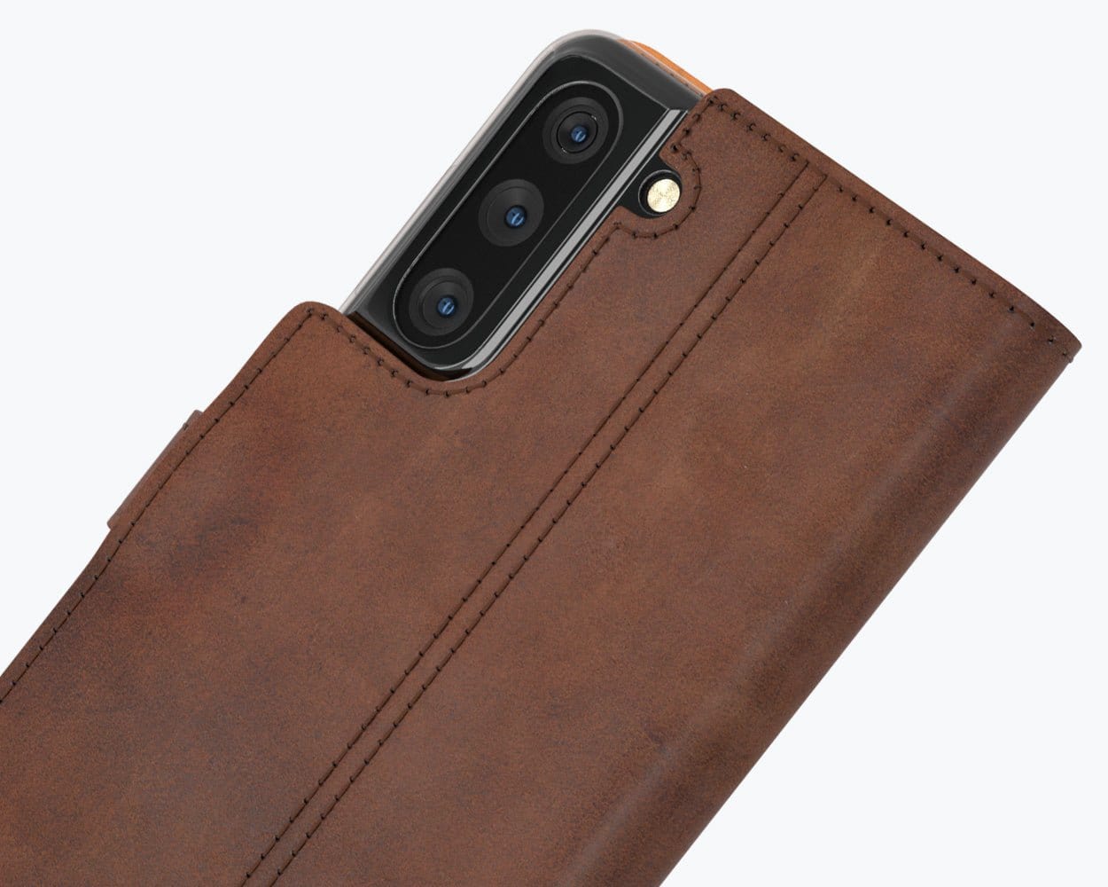 Samsung Galaxy S21 - Vintage Leather Wallet (Almost Perfect) Grey Samsung Galaxy S21 - Snakehive UK