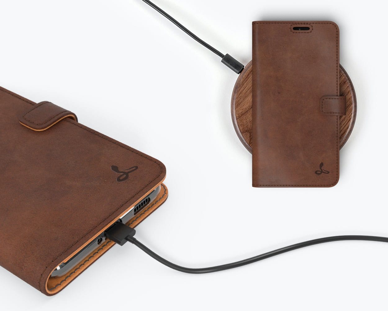 Samsung Galaxy S21 - Vintage Leather Wallet (Almost Perfect) Grey Samsung Galaxy S21 - Snakehive UK