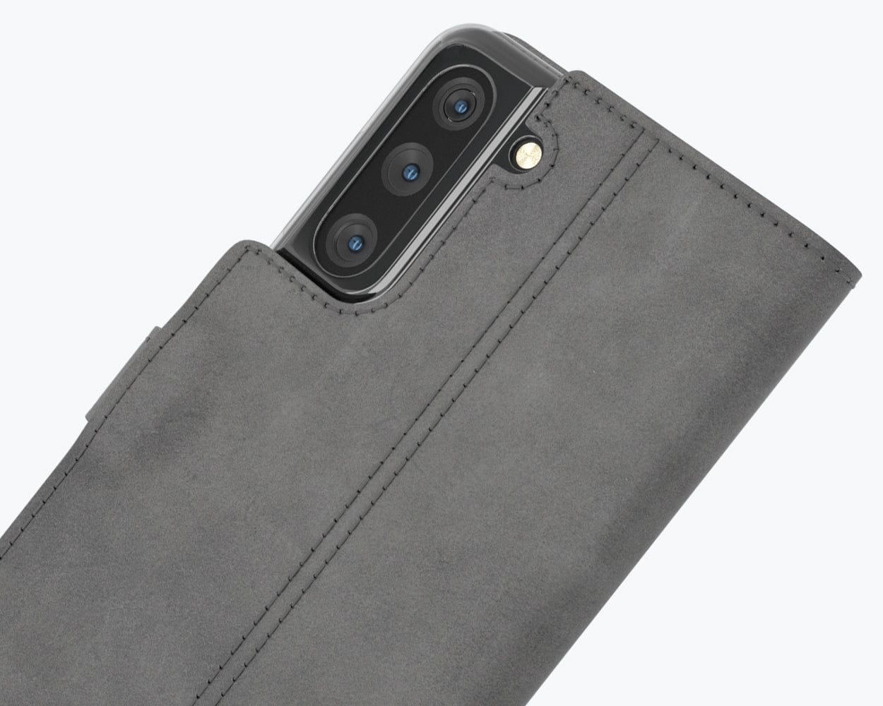 Samsung Galaxy S21 - Vintage Leather Wallet (Almost Perfect) Grey Samsung Galaxy S21 - Snakehive UK