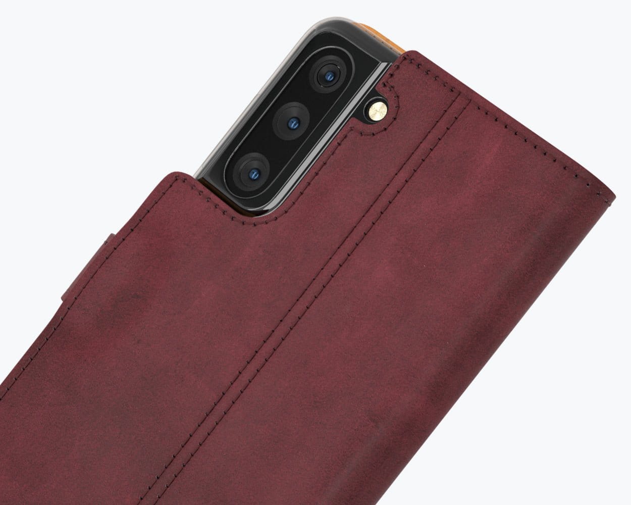 Samsung Galaxy S21 - Vintage Leather Wallet (Almost Perfect) Grey Samsung Galaxy S21 - Snakehive UK