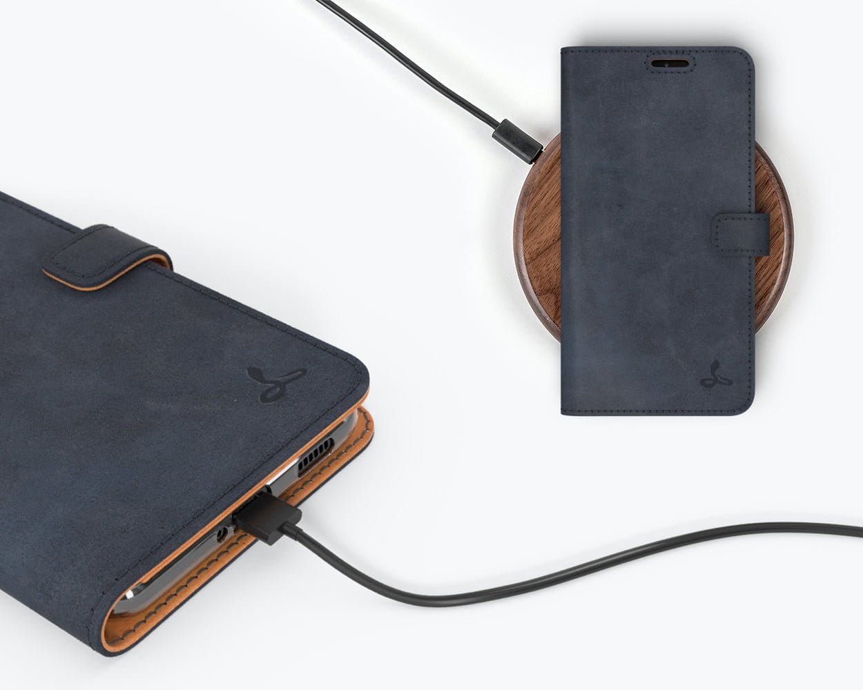 Samsung Galaxy S21 - Vintage Leather Wallet (Almost Perfect) Grey Samsung Galaxy S21 - Snakehive UK