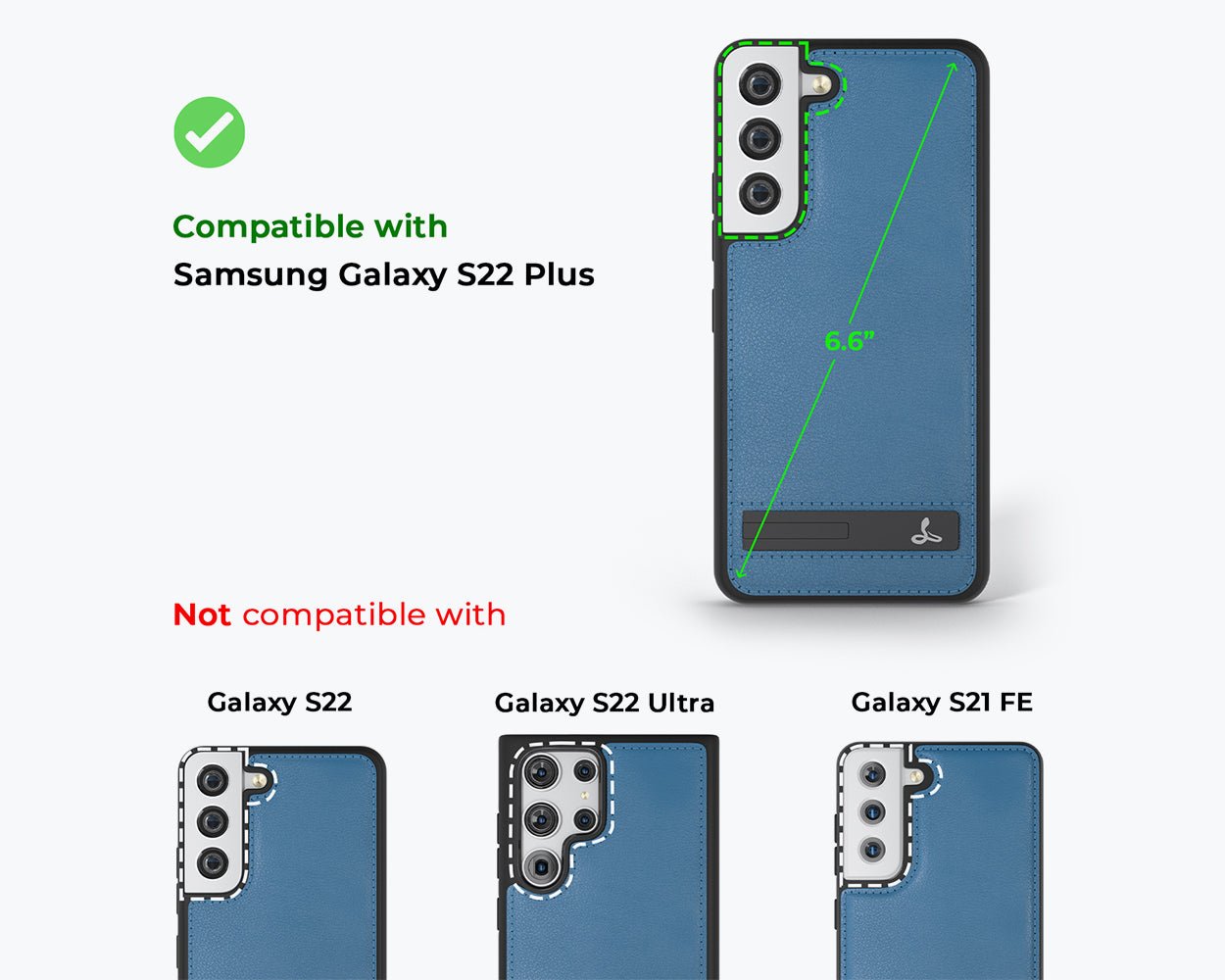 Samsung Galaxy S22 Plus - Metro Leather Case Pebble Grey Samsung Galaxy S22 Plus - Snakehive UK