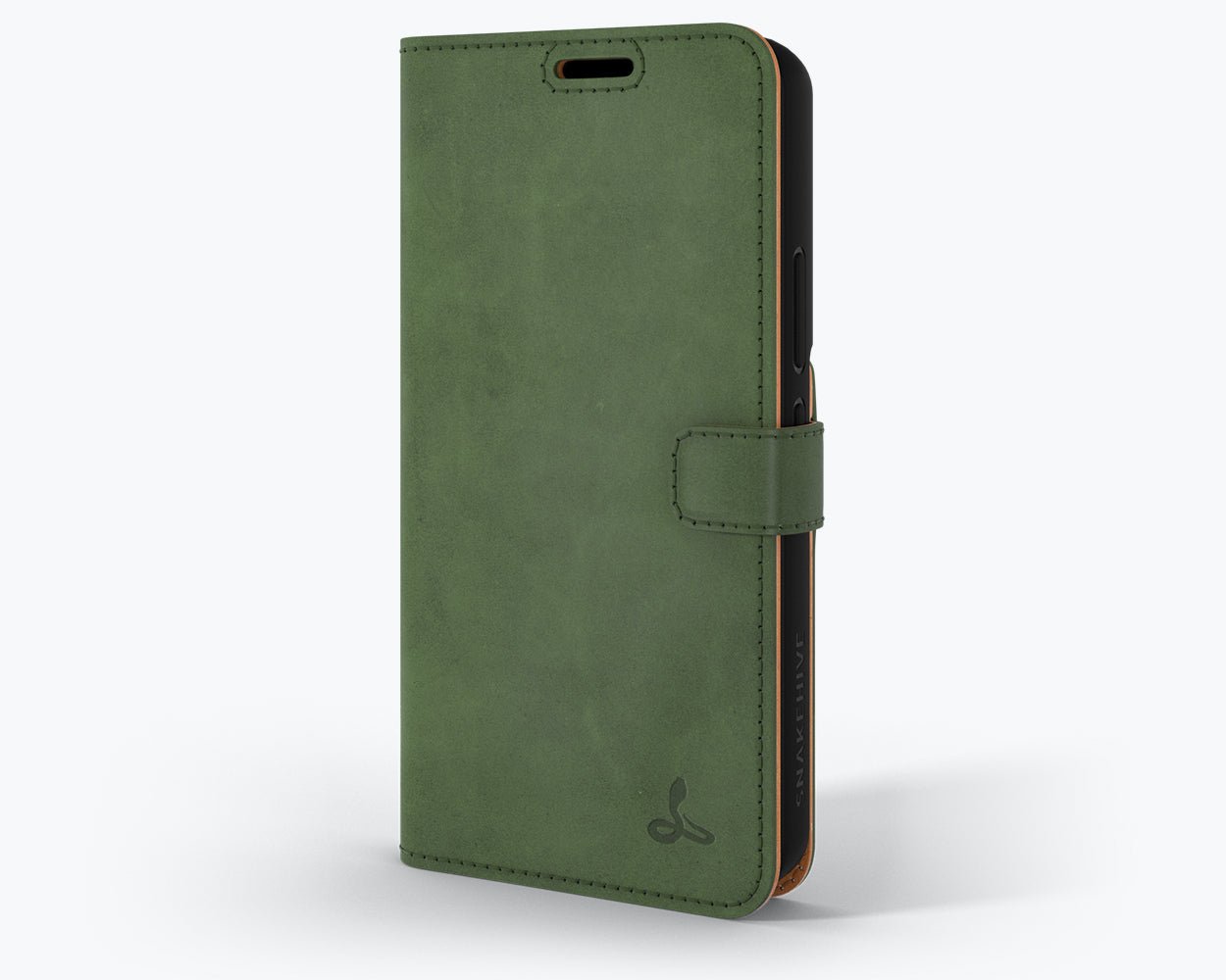 Samsung Galaxy S22 - Vintage Leather Wallet (Almost Perfect) Bottle Green Samsung Galaxy S22 - Snakehive UK