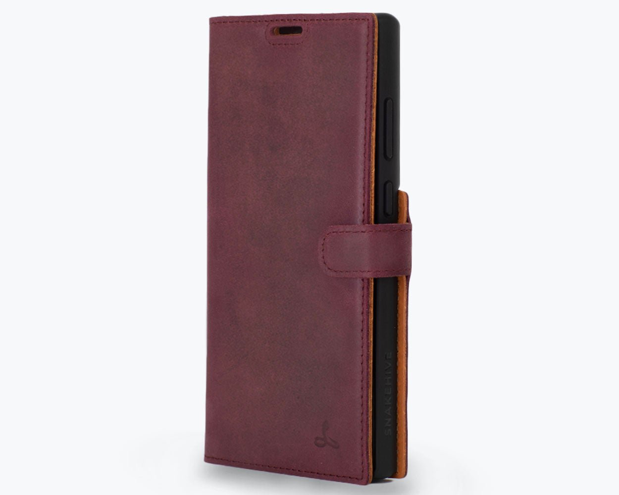 Samsung Galaxy S23 Ultra - Vintage Leather Wallet Plum Samsung Galaxy S23 Ultra - Snakehive UK
