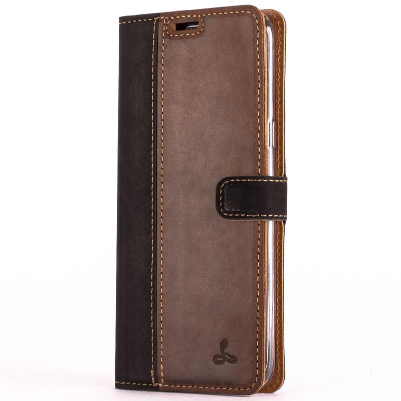 Samsung Galaxy S8 Plus - Vintage Two Tone Leather Wallet (Almost Perfect) TT Black/Brown Samsung Galaxy S8 Plus - Snakehive UK