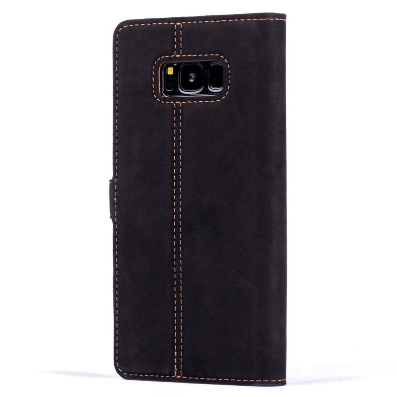 Samsung Galaxy S8 Plus - Vintage Two Tone Leather Wallet (Almost Perfect) TT Black/Plum Samsung Galaxy S8 Plus - Snakehive UK