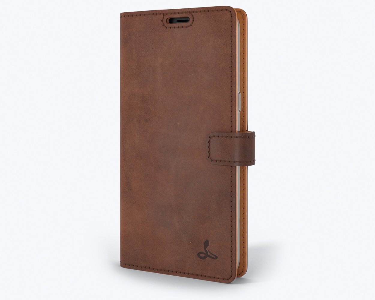 Samsung Galaxy S8 - Vintage Leather Wallet (Almost Perfect) Chestnut Brown Samsung Galaxy S8 - Snakehive UK