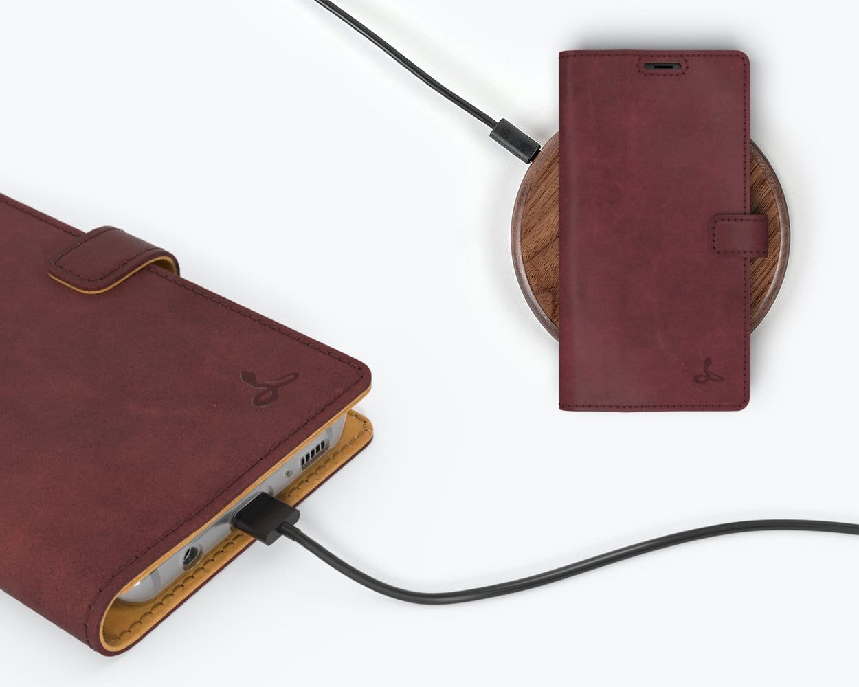 Samsung Galaxy S8 - Vintage Leather Wallet (Almost Perfect) Red Samsung Galaxy S8 - Snakehive UK