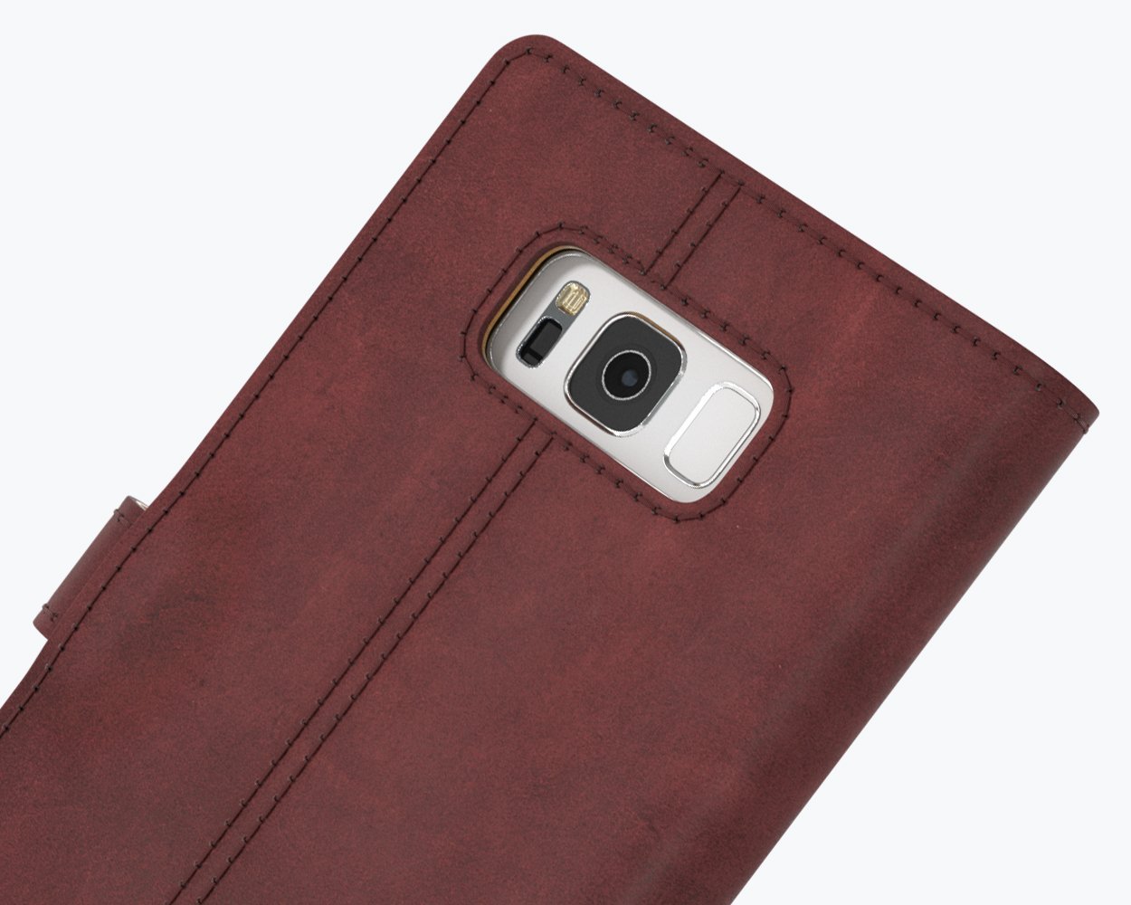 Samsung Galaxy S8 - Vintage Leather Wallet (Almost Perfect) Red Samsung Galaxy S8 - Snakehive UK
