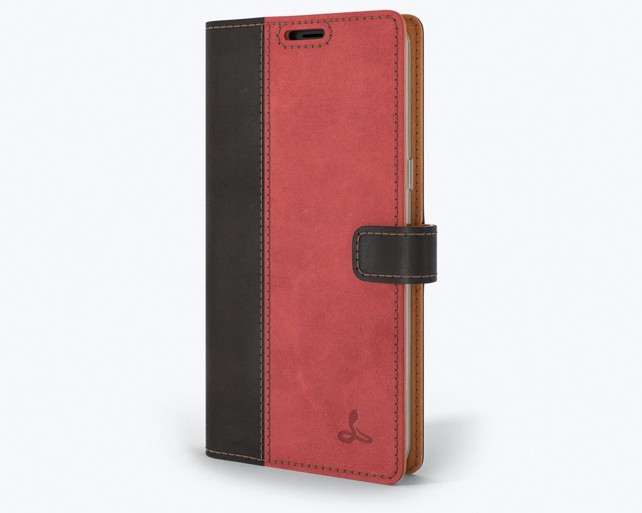 Samsung Galaxy S8 - Vintage Two Tone Leather Wallet (Almost Perfect) TT Black/Red Samsung Galaxy S8 - Snakehive UK