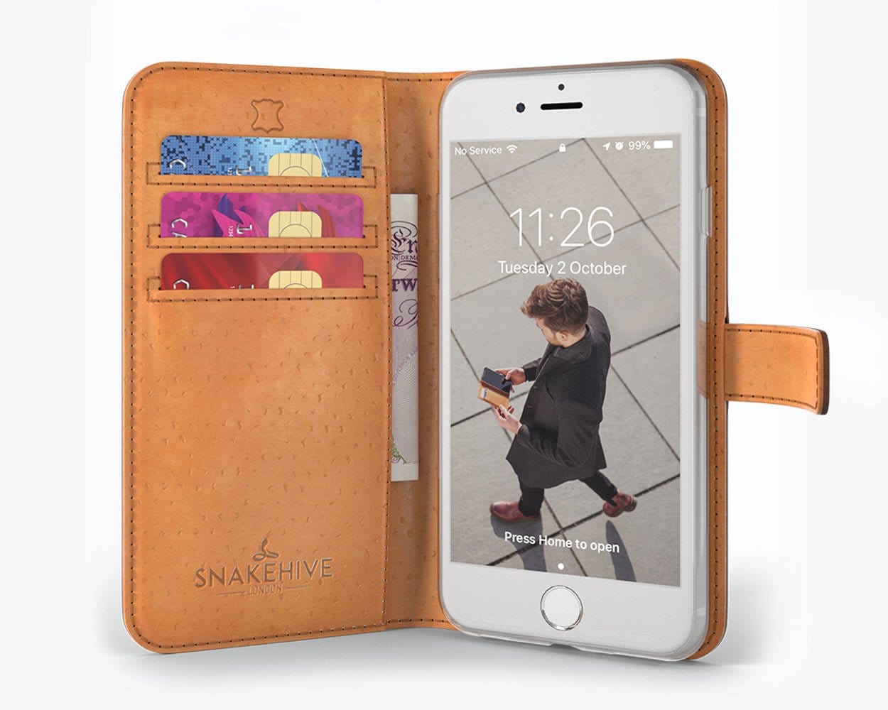 Vintage Two Tone Leather Wallet - Apple iPhone 6/6S TT Black/Plum Apple iPhone 6/6S - Snakehive UK
