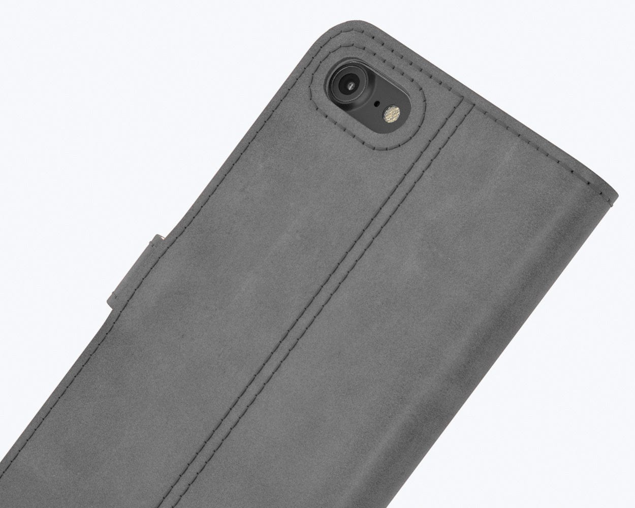 Vintage Leather Wallet - Apple iPhone 7 Grey Apple iPhone 7 - Snakehive UK