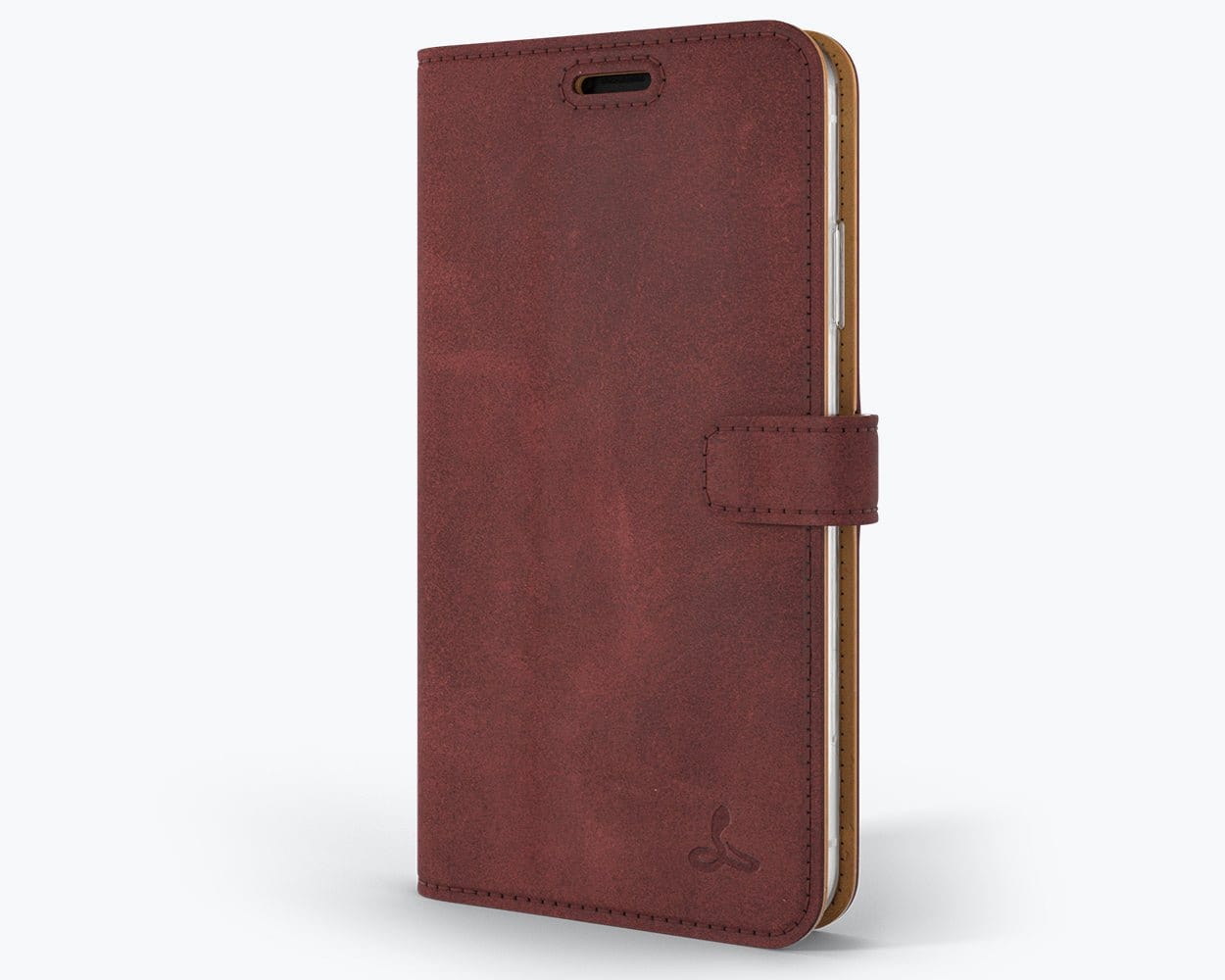 Vintage Leather Wallet - Apple iPhone XR Plum - Snakehive UK