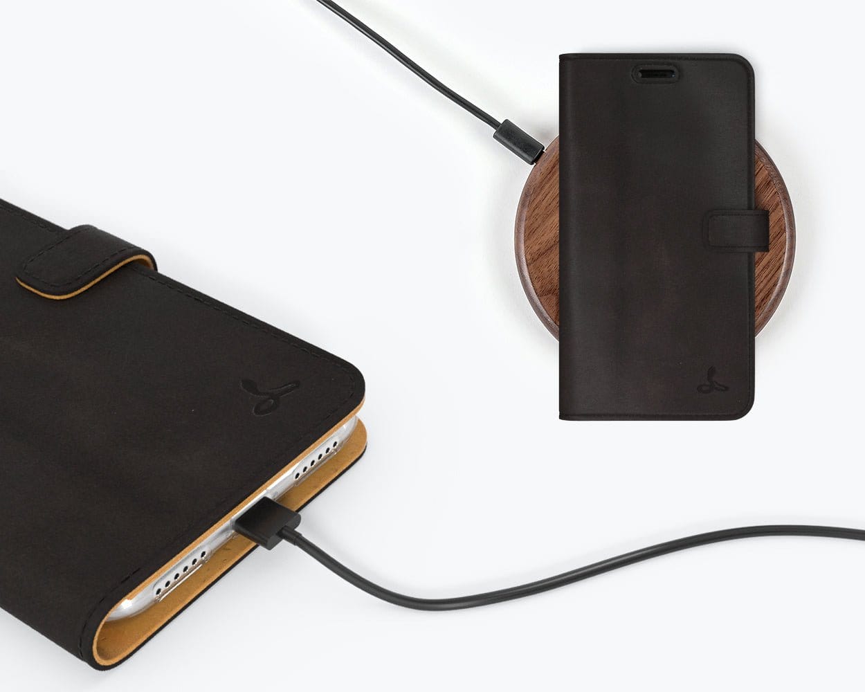 Vintage Leather Wallet - Apple iPhone XR Grey - Snakehive UK