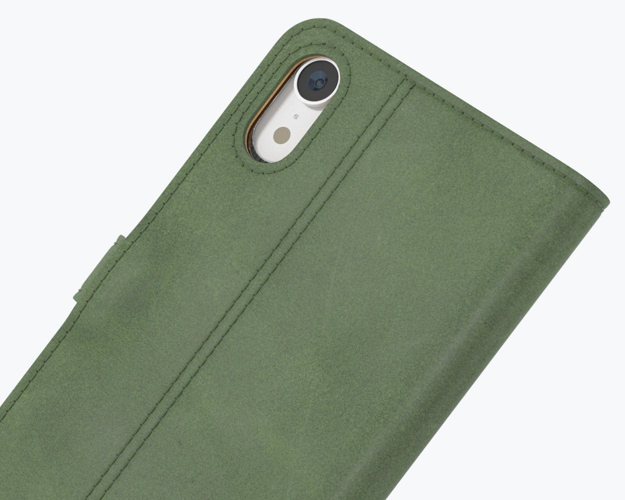 Vintage Leather Wallet - Apple iPhone XR Grey - Snakehive UK