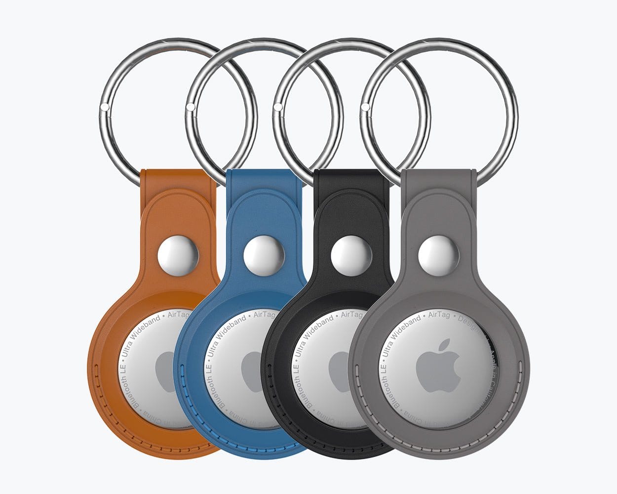 Metro Leather Apple Air Tag Case - Multicoloured (x4) Multicoloured - Snakehive UK