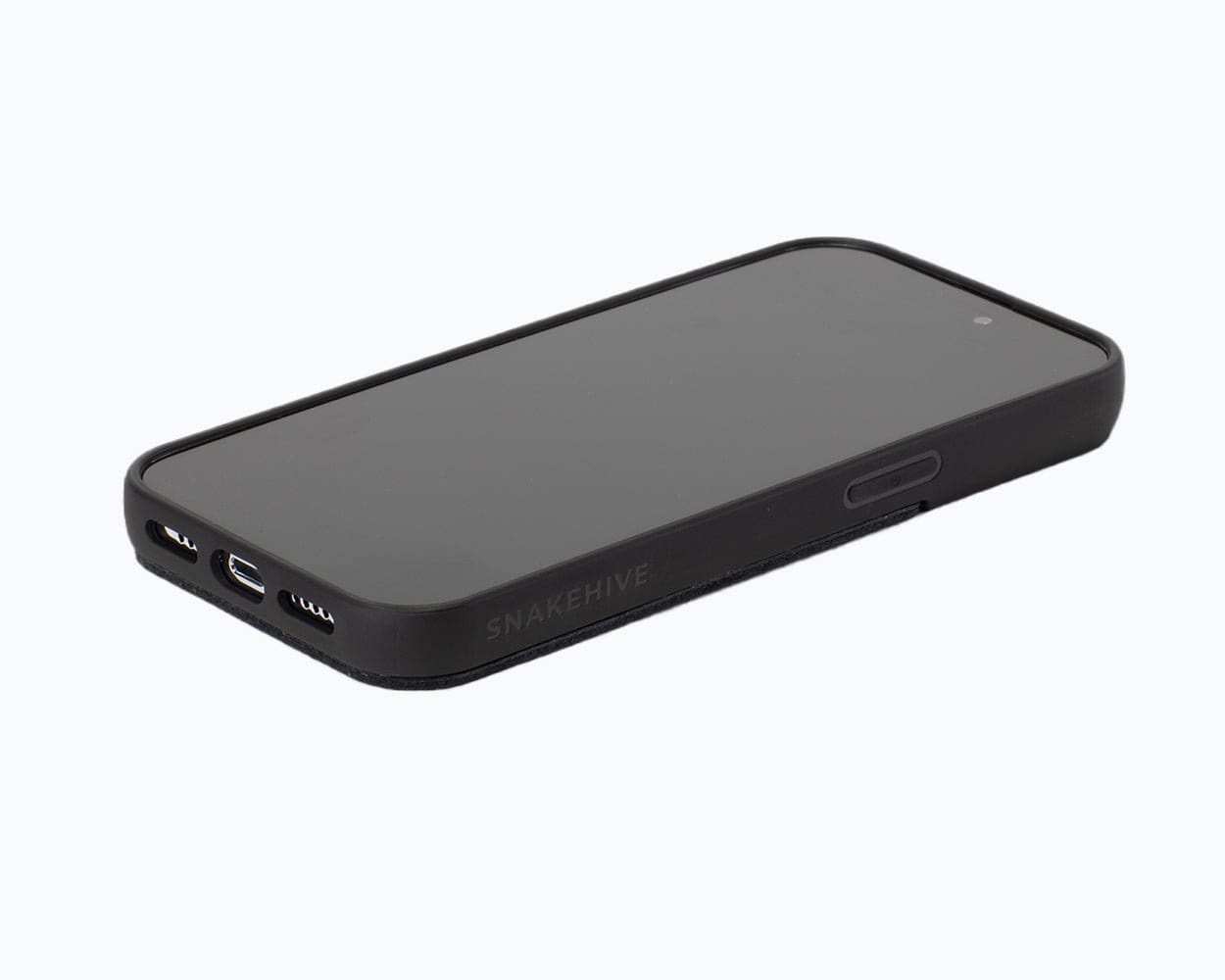 Vintage Leather Back Case - Apple iPhone 14 Pro Black Apple iPhone 14 Pro - Snakehive UK