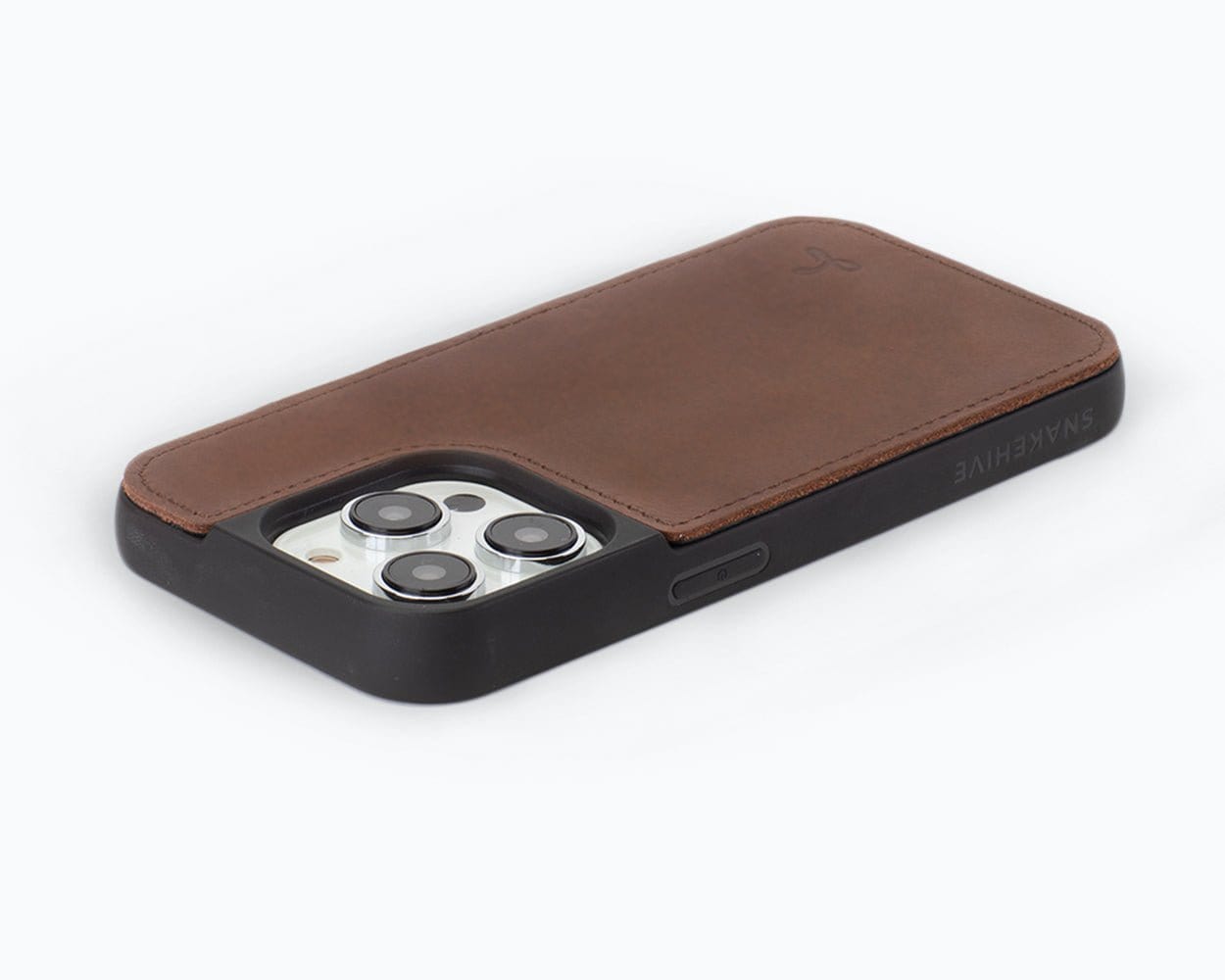 Vintage Leather Back Case - Apple iPhone 14 Pro Black Apple iPhone 14 Pro - Snakehive UK